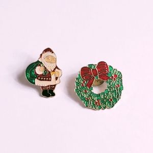 Christmas Wreath Santa Red Green Vintage P…